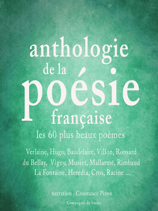 Title details for Anthologie de la poésie française by Divers - Available